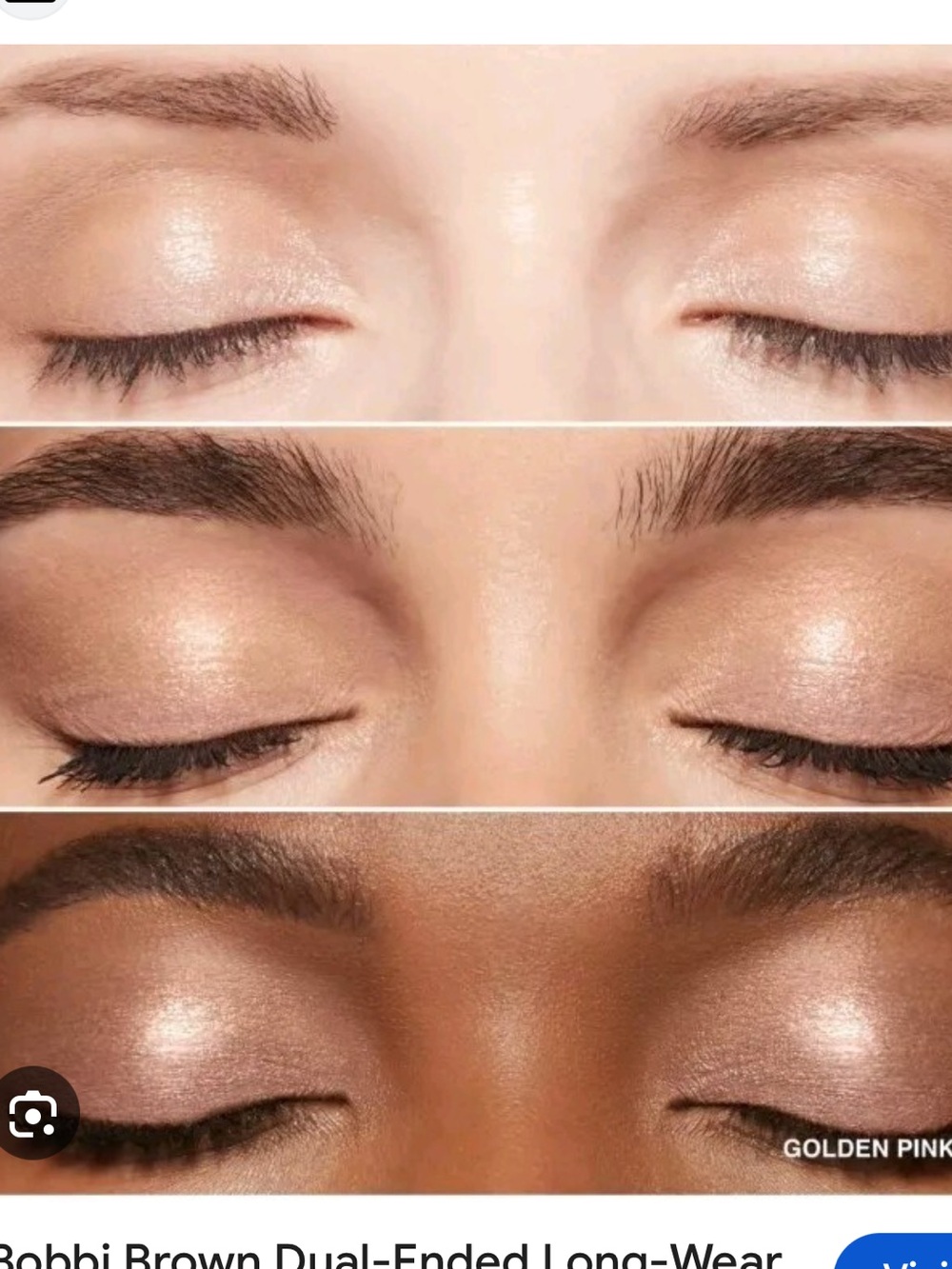 Golden Pink/ Taupe Bobbi Brown Dual Ended Long Wear Cream eyeshadow stick